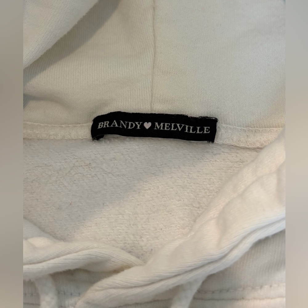 Brandy Melville :XL White Women's Butterfly Embroidered Hoodie - Picture 5 of 10